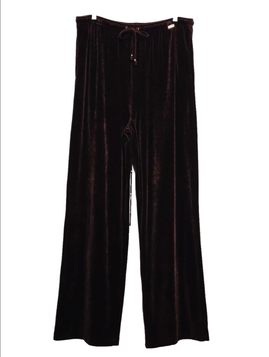 St. John Sport Pants - St. John Sport Brown Velour Y2K Wide-Leg Sweatpants, Size XL ~ EUC